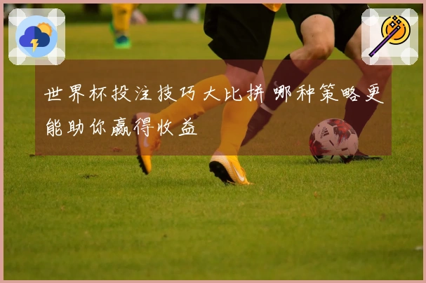 世界杯投注技巧大比拼 哪种策略更能助你赢得收益